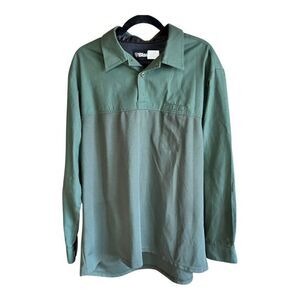 Blauer Men's‎ XL Green Long Sleeve Tactical Polo Shirt Casual